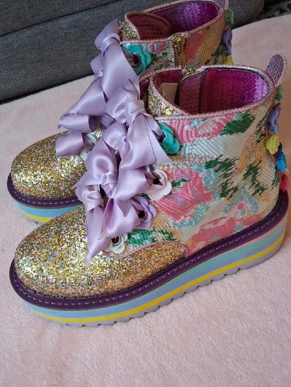 LAND OF DREAMS Platform Boot, Size 11 (42) Irregular Choice